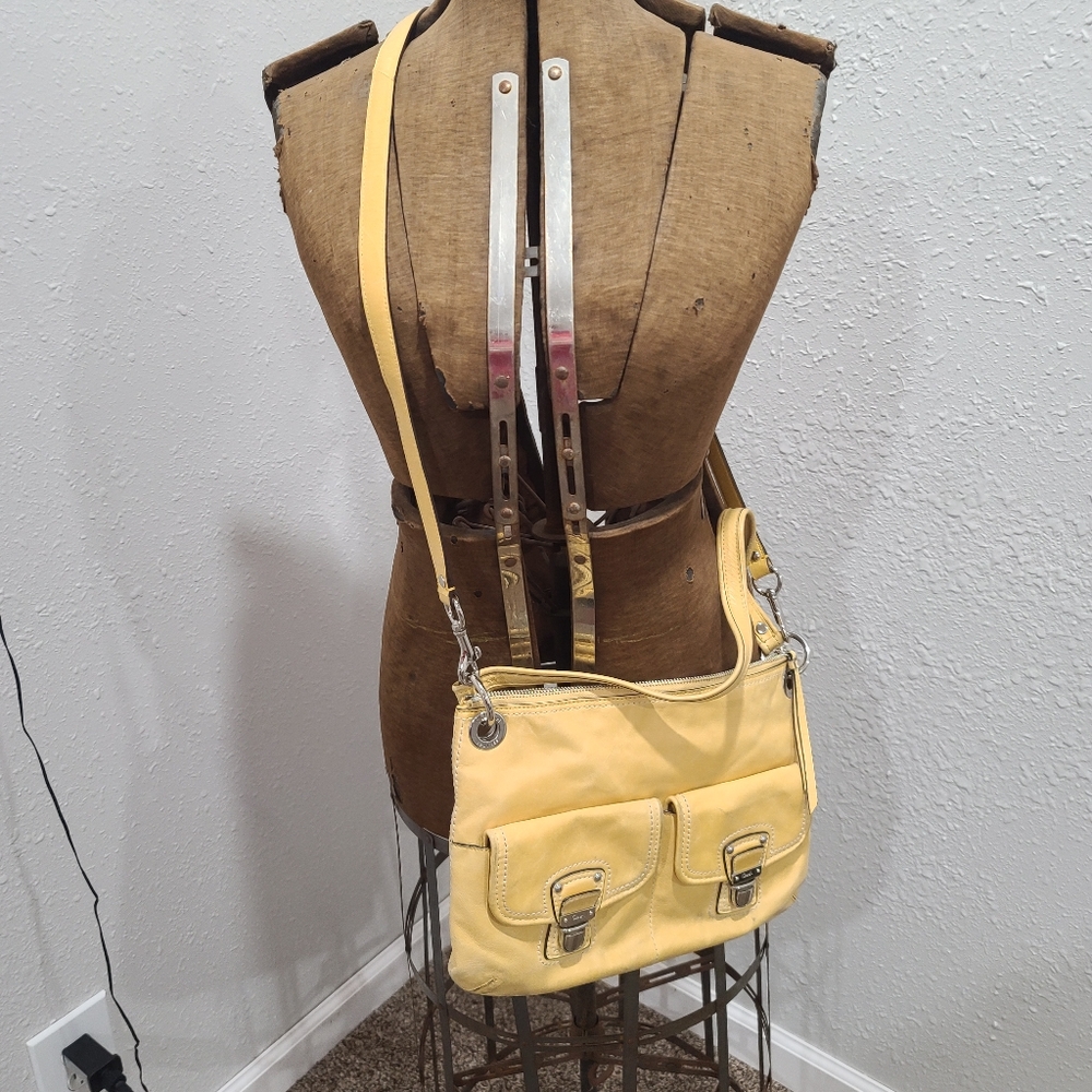 Cute yellow coach bag
